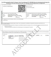 Bescheinigung Kiwa BCS-Öko Garantie